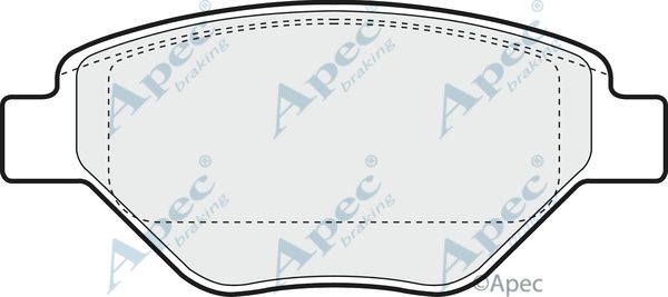 APEC BRAKING Комплект тормозных колодок, дисковый тормоз PAD1305